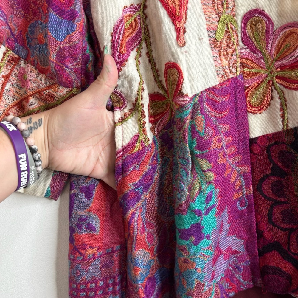 Soft Surroundings Patchwork Embroidered Kimono Ja… - image 7